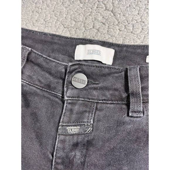 Closed Baker 1920 Slim Jeans Womens 29 Black Raw Hem Candiani Denim Made Italy - Picture 3 of 12